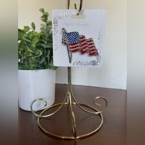 American Flag Brooch By Chloe Accessories NWT
